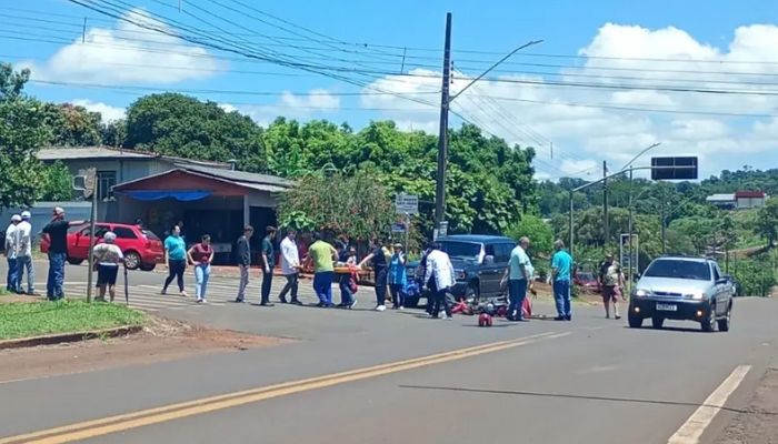 Catanduvas - Acidente envolvendo motocicleta e veículo mobiliza equipes de resgate na PR-471
